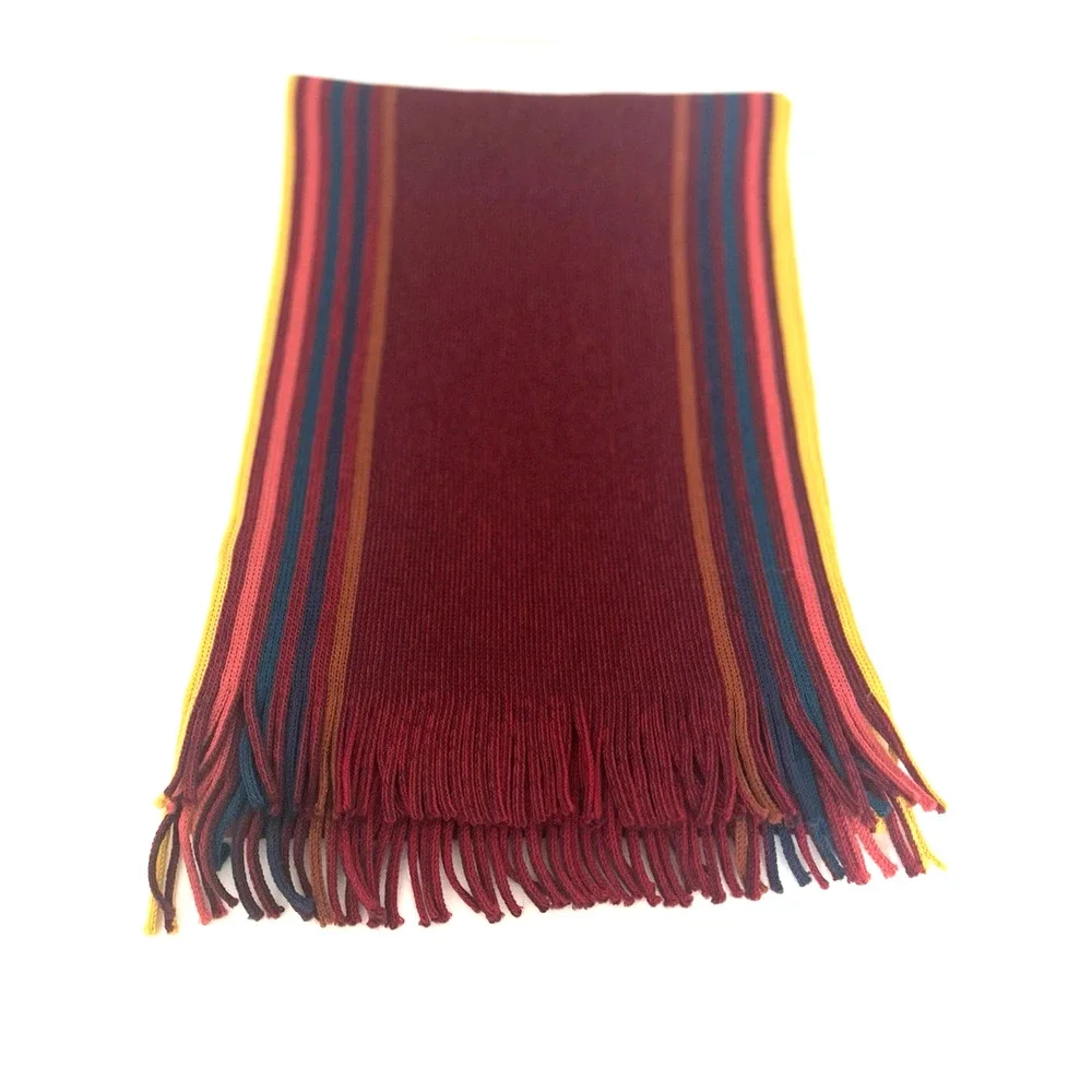 PAUL SMITH MENS 100% WOOL COLORFUL SCARF66